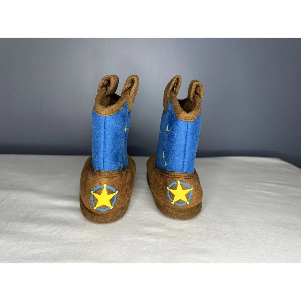 Toy Story 4 Woody Forky Slipper Boots Toddler Size 5-6 Disney Pixar Cowboy Shoes